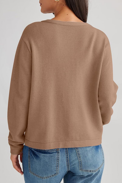 Casual Daily Solid Color Pocket Buttons O Neck Outerwear (3 Colors)
