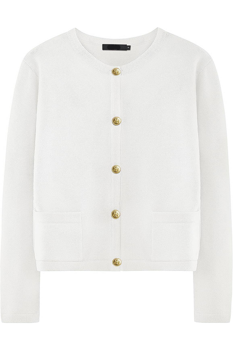 Casual Daily Solid Color Pocket Buttons O Neck Outerwear (3 Colors)