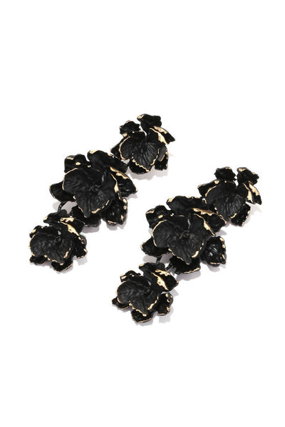 Phyllis Varnish Flower Earrings