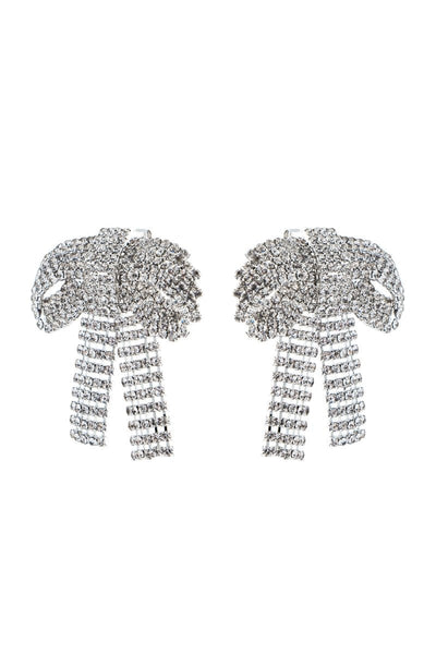 Crystal-embellished Bow Earrings